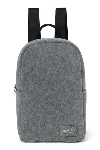 Denim Mini Backpack | Grey