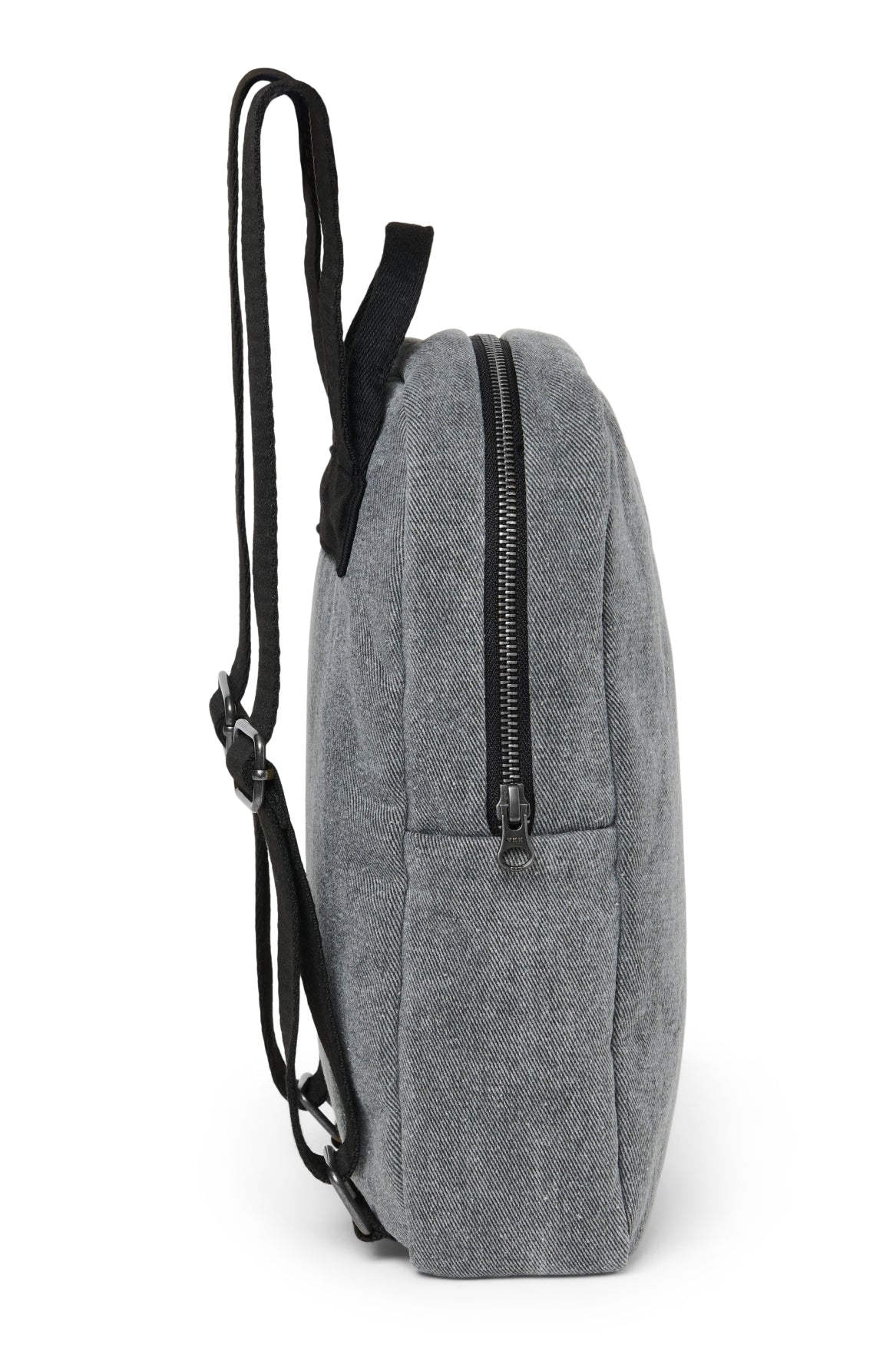 Denim Mini Backpack | Grey