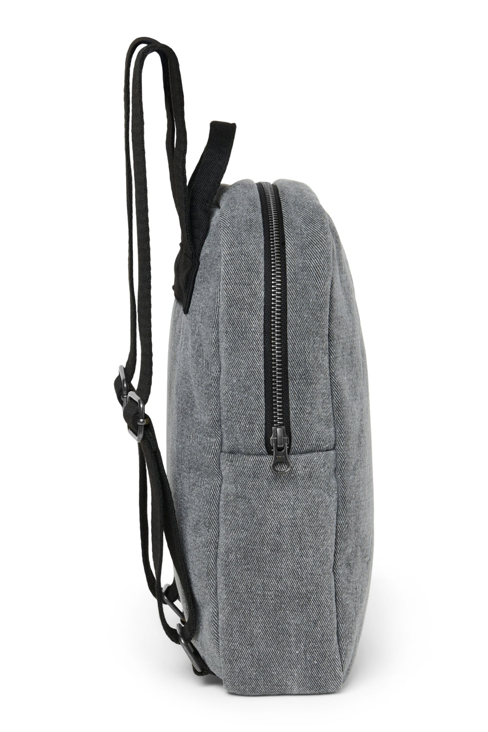 Denim Mini Backpack | Grey