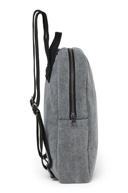 Denim Mini Backpack | Grey