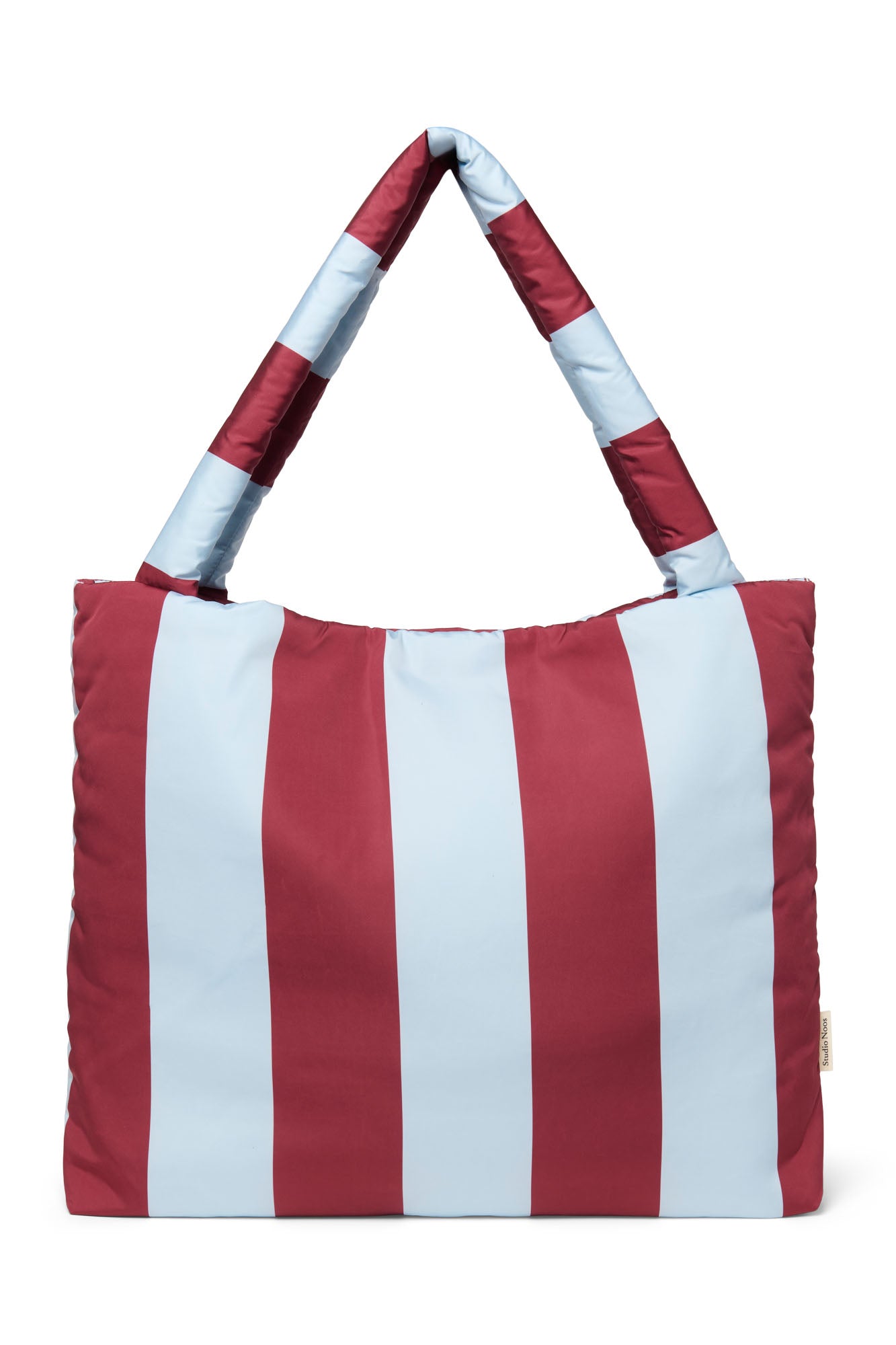 Bold Stripe Mom Bag | Bordeaux/Lichtblauwe