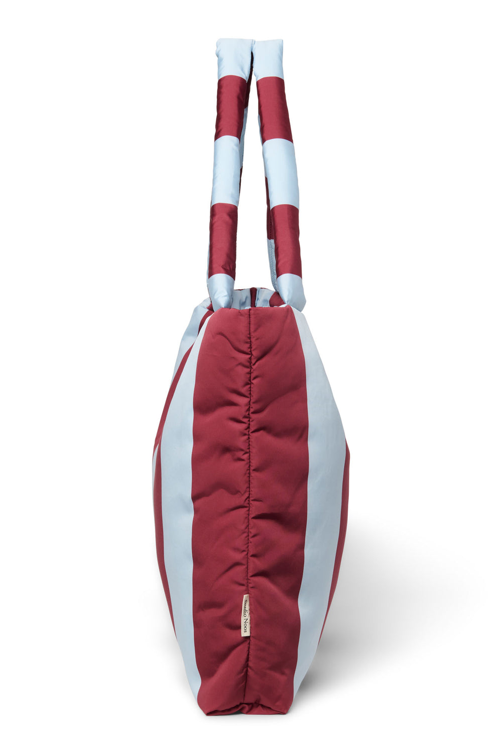 Bold Stripe Mom Bag | Bordeaux/Lichtblauwe