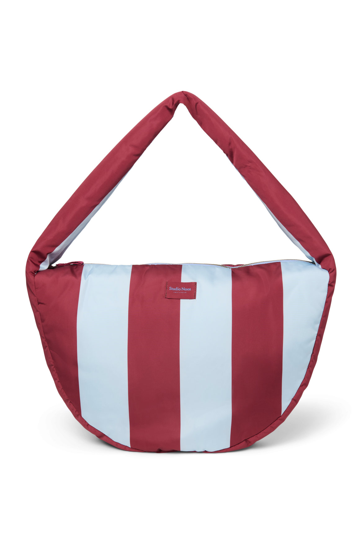 Bold Stripe Crossbody Tas | Bordeaux/Lichtblauwe