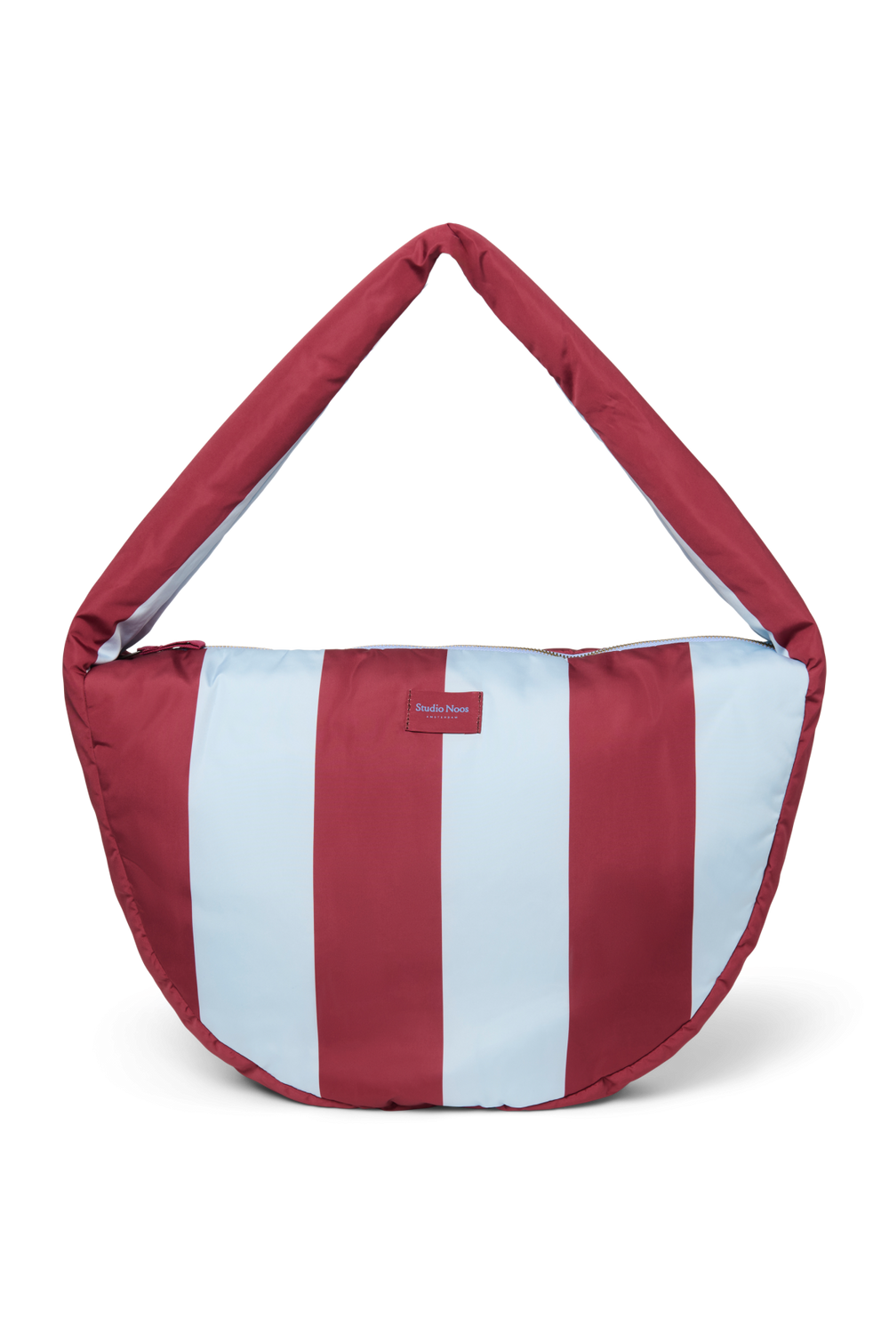 Bold Stripe Crossbody Tas | Bordeaux/Lichtblauwe