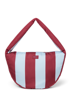 Bold Stripe Crossbody Tas | Bordeaux/Lichtblauwe