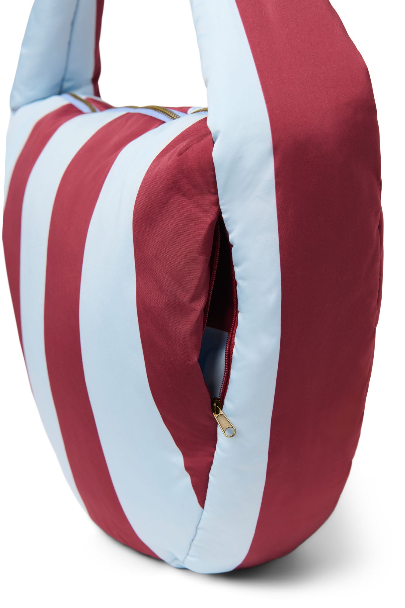 Bold Stripe Crossbody Tas | Bordeaux/Lichtblauwe