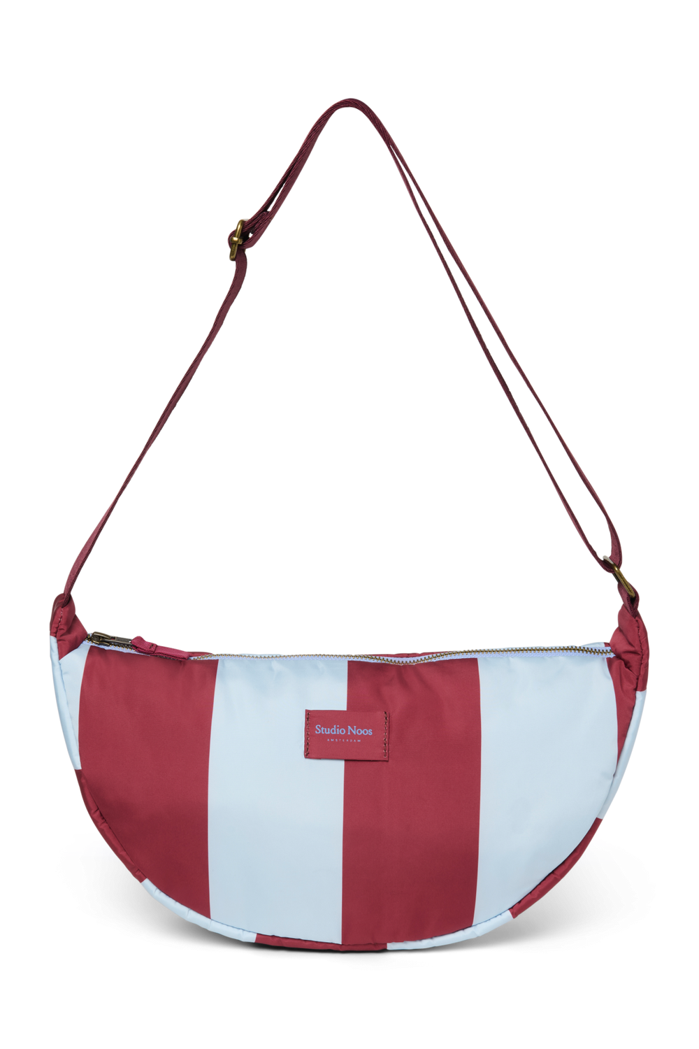 Bordeaux / Bleu Clair Bold Stripe Adult Sac Banane