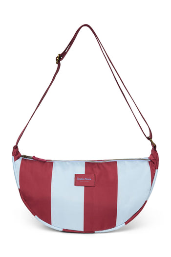 Bordeaux / Bleu Clair Bold Stripe Adult Sac Banane