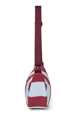 Bordeaux / Bleu Clair Bold Stripe Adult Sac Banane