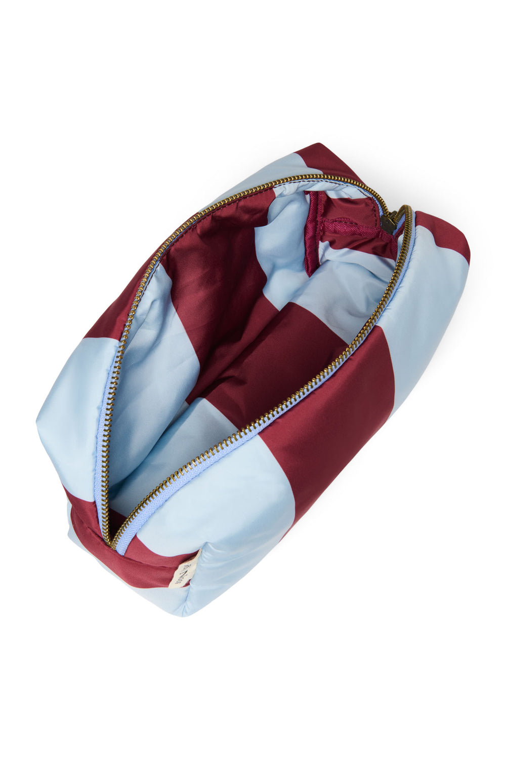 Bold Stripe Pouch | Bordeaux/Lichtblauwe
