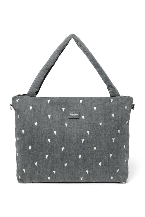 Denim Sac À Langer | Gris Hearts
