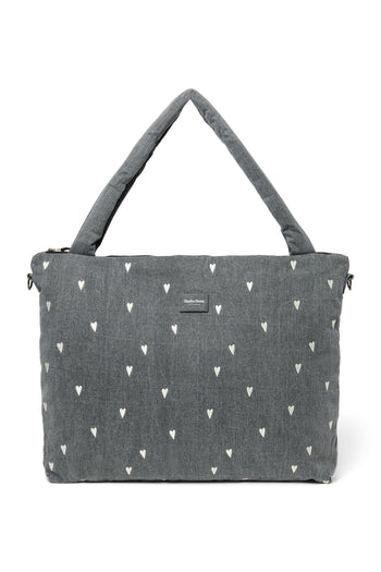 Denim Sac À Langer | Gris Hearts