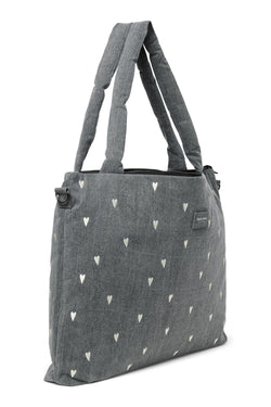 Denim Sac À Langer | Gris Hearts
