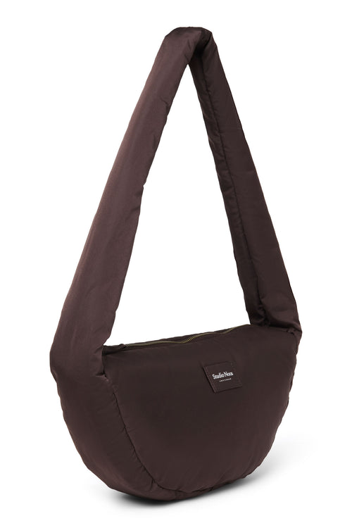 Puffy Mini Cross Body Bag | Brown