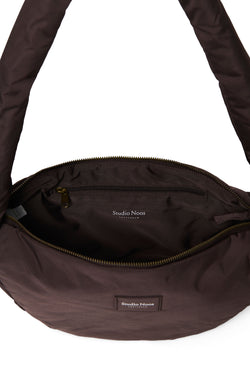 Puffy Mini Cross Body Bag | Brown