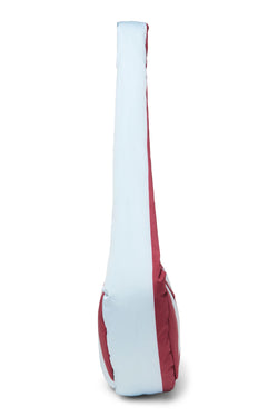 Bold Stripe Mini Crossbody Tas | Bordeaux/lichtblauwe