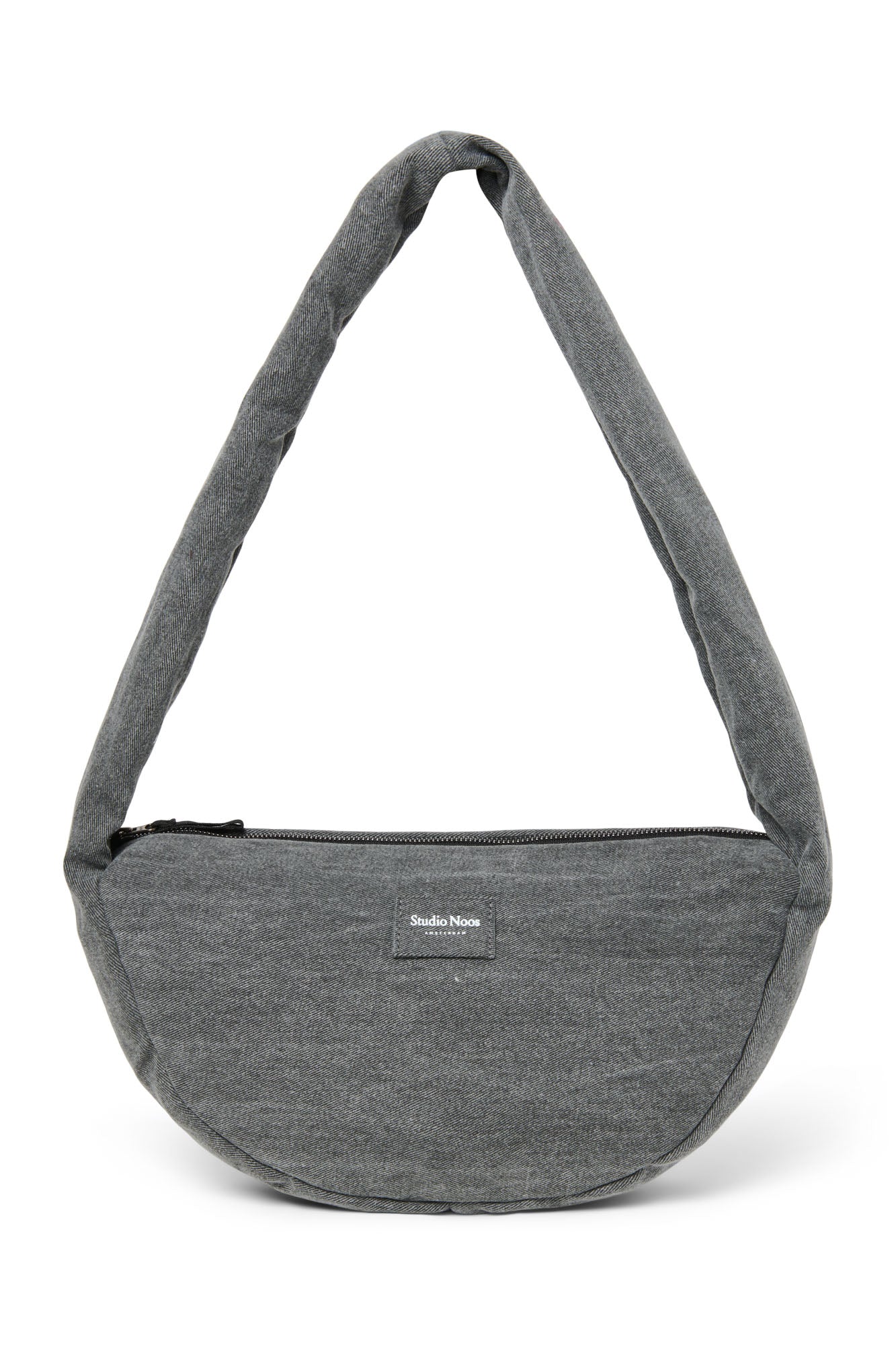 Graue Denim Mini-Umhängetasche