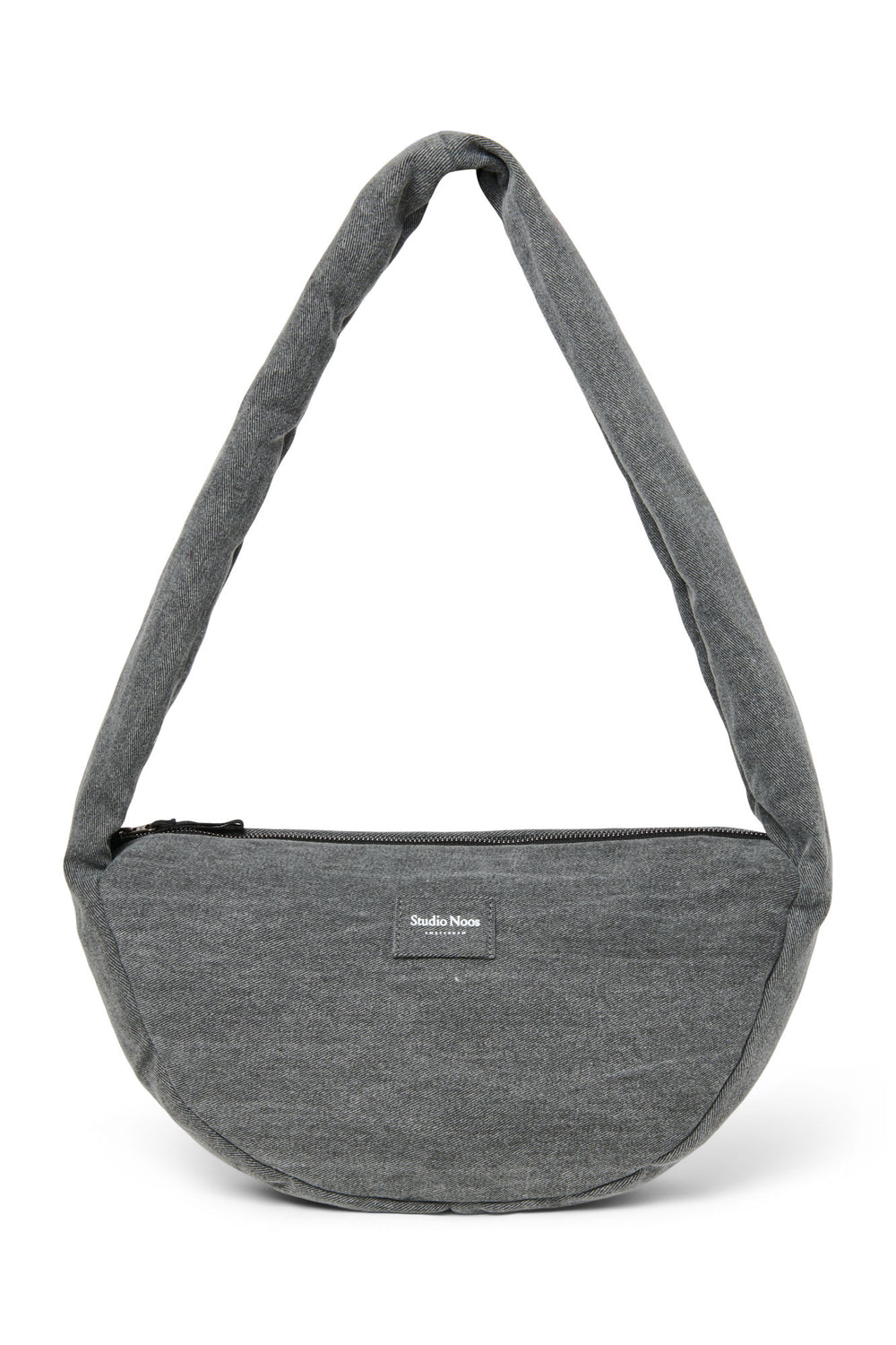 Graue Denim Mini-Umhängetasche