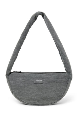 Graue Denim Mini-Umhängetasche