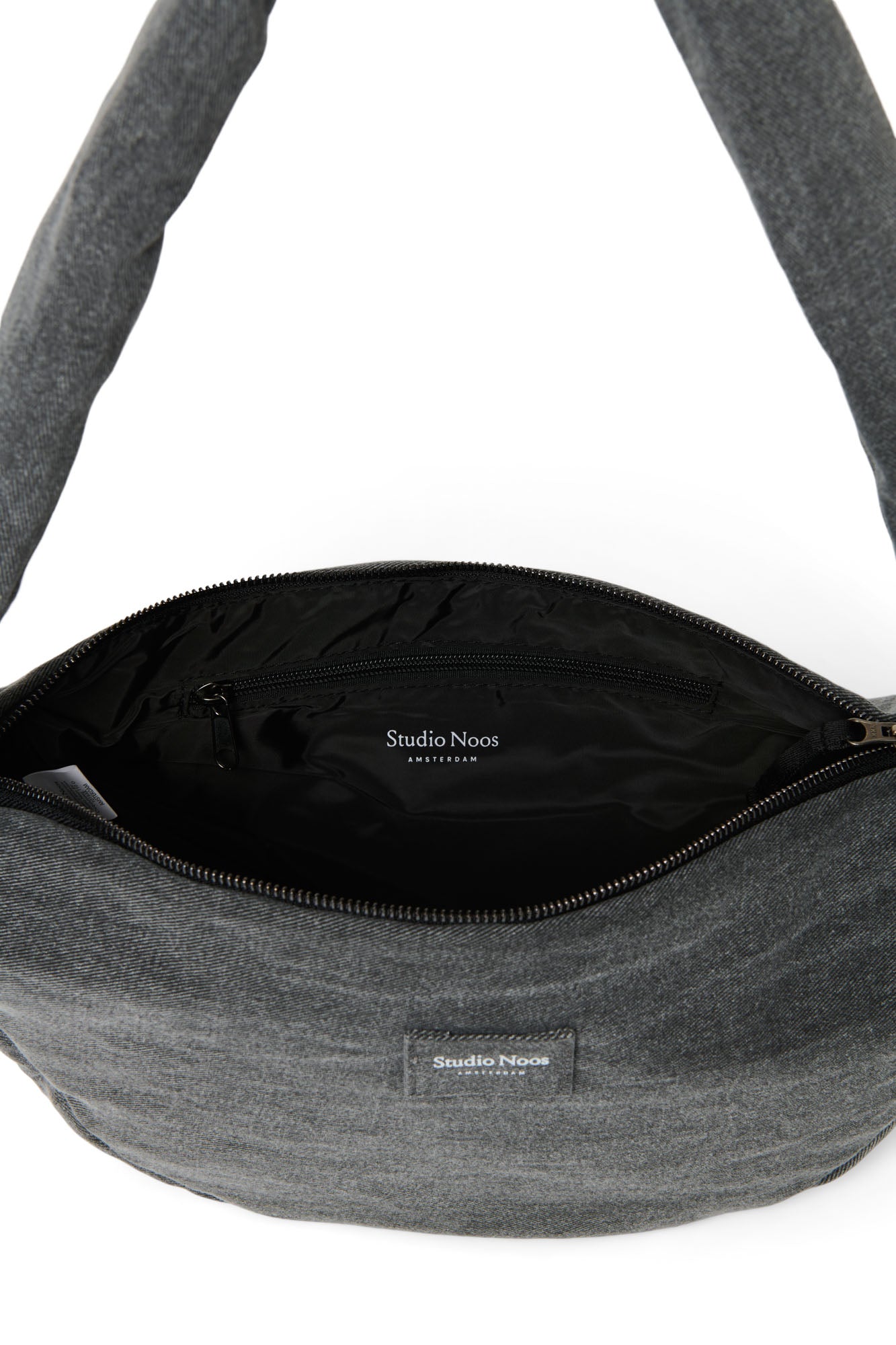Mini sac à bandoulière en denim gris