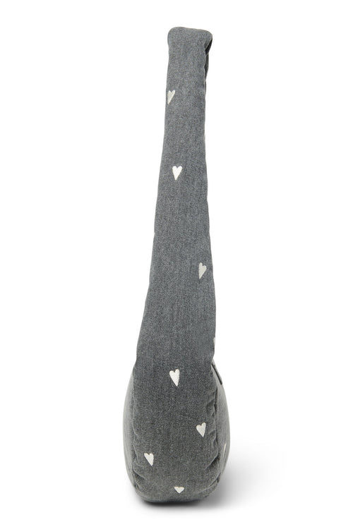 Denim Mini Cross Body Bag | Grey Hearts