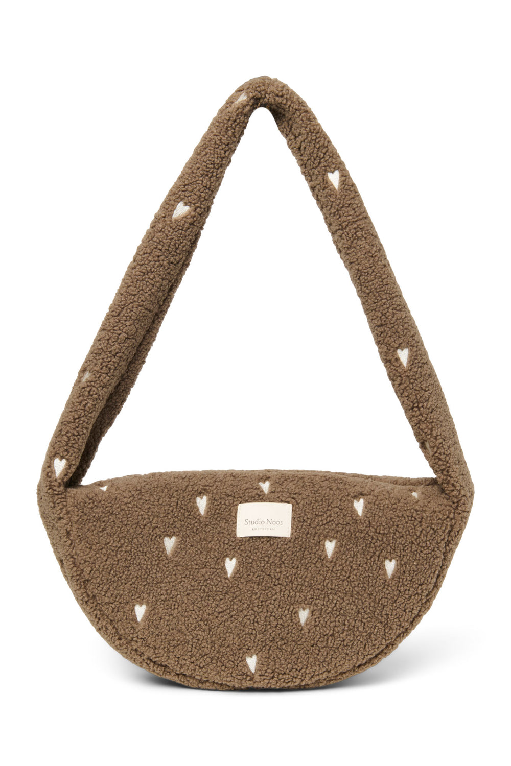 Teddy Mini Cross Body Bag | Brown Hearts