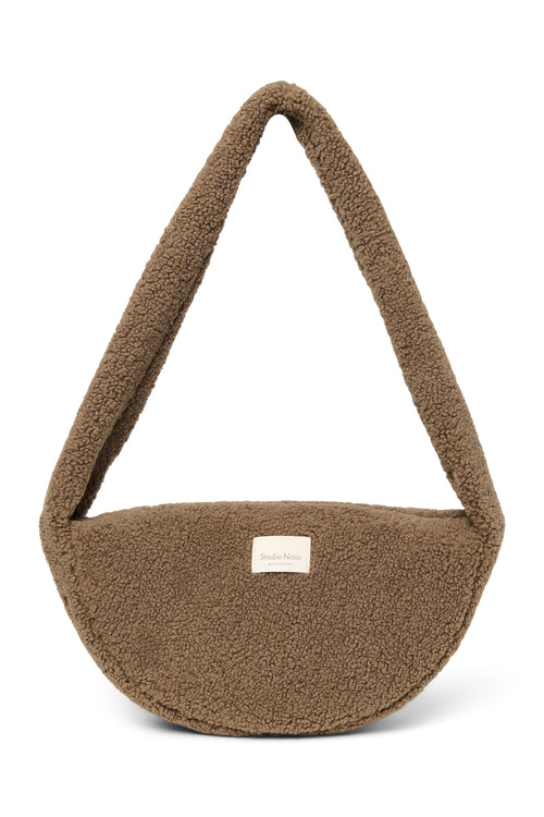 Braune Teddy Mini-Umhängetasche