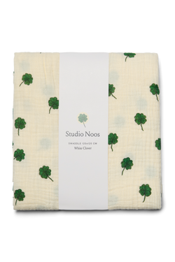 Swaddle Print Large | White Clover
