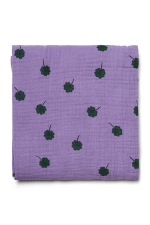 Paarse Hydrofiele Doek Met Klavertjes - Large