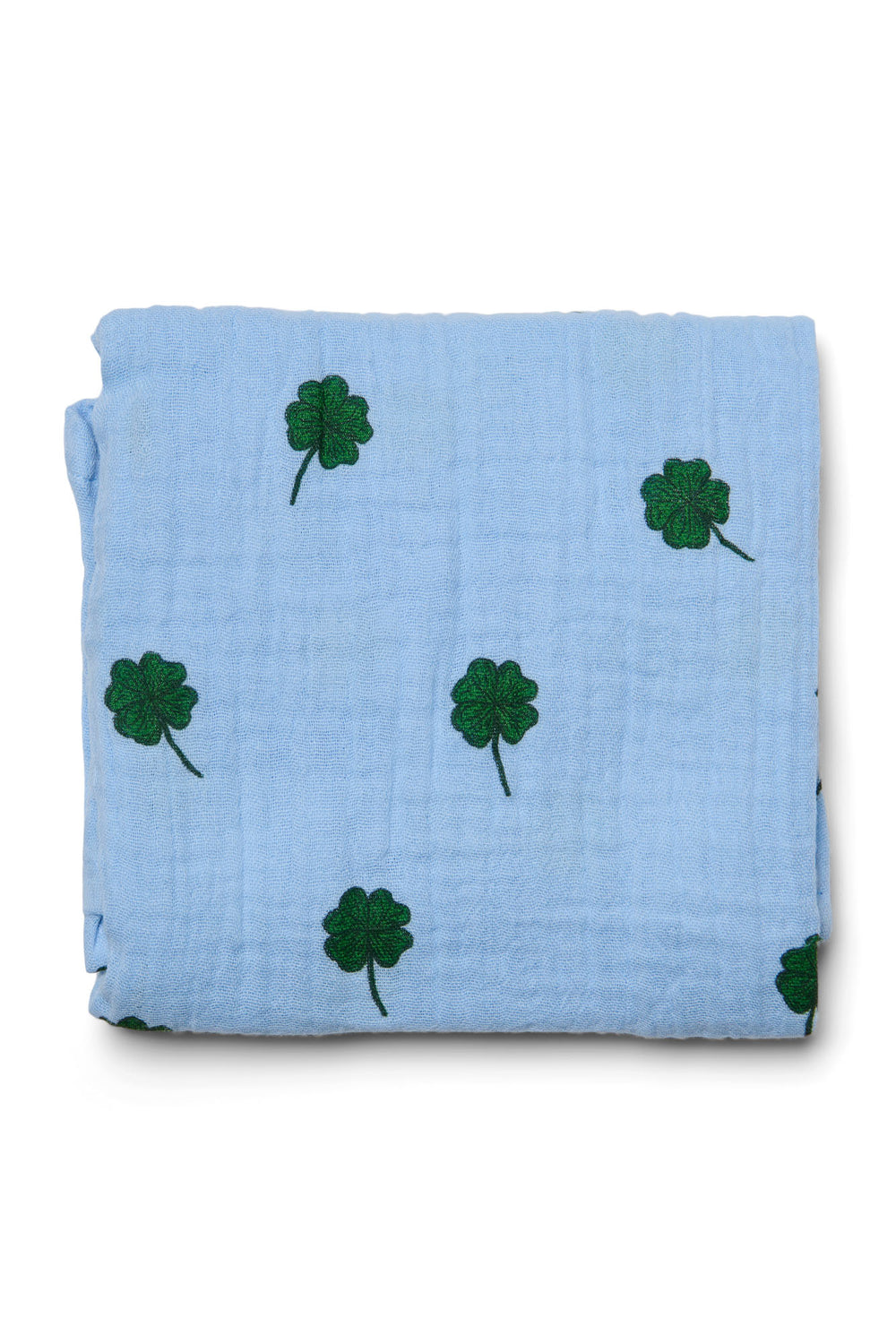 Swaddle Print Medium | Light Blue Clover
