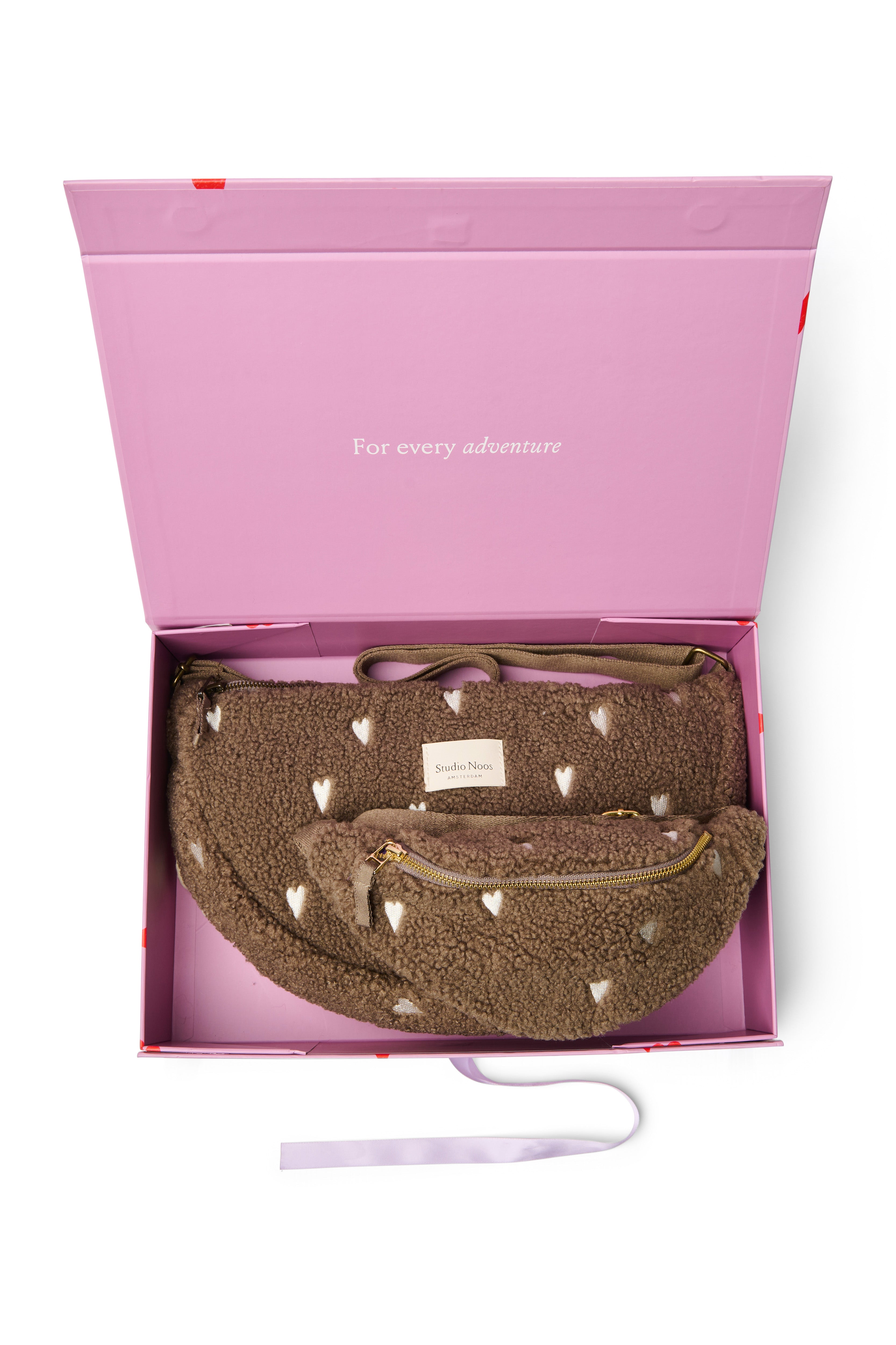 Matching Teddy Gift Set | Brown Hearts