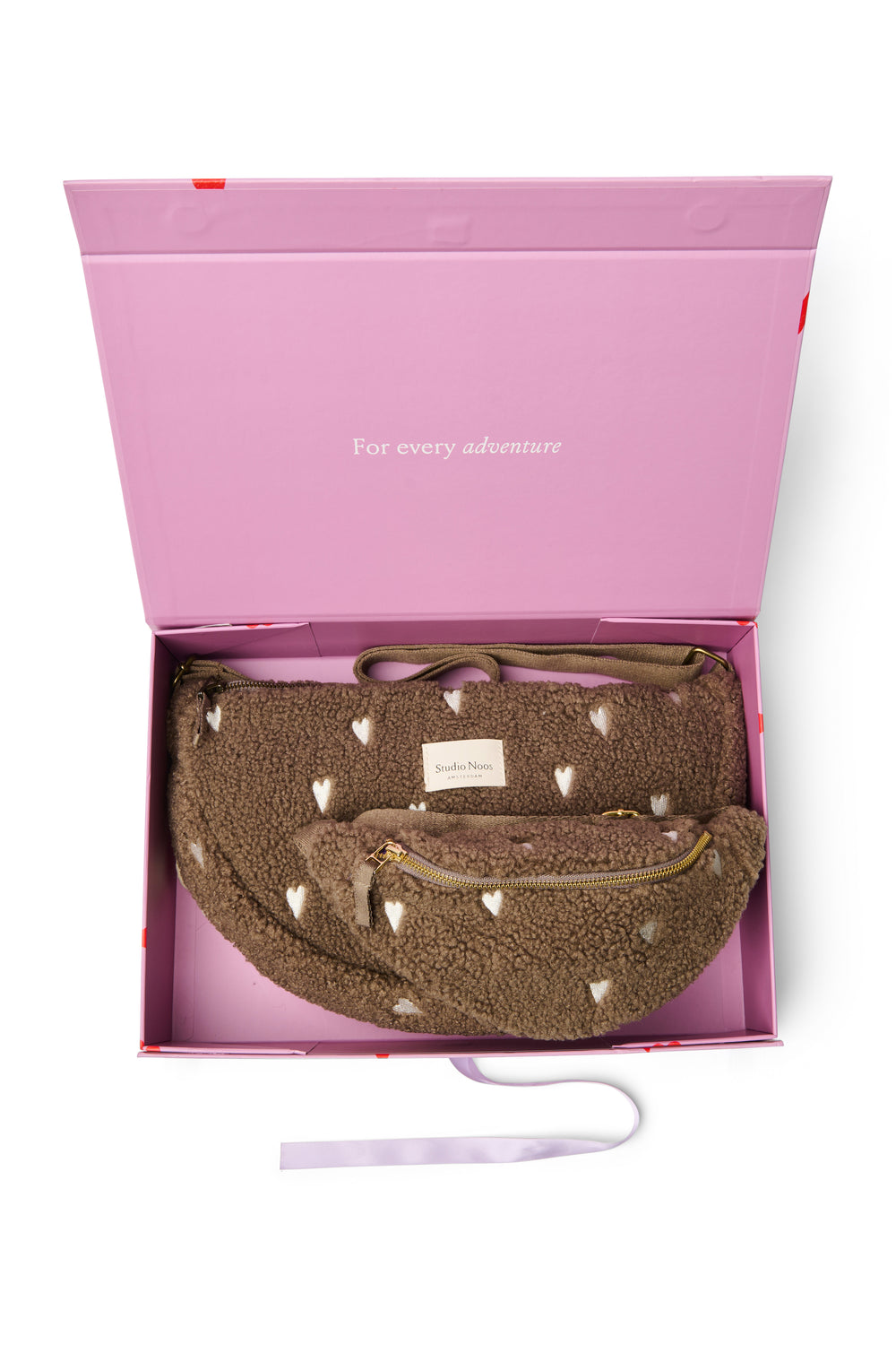 Matching Teddy Gift Set | Brown Hearts