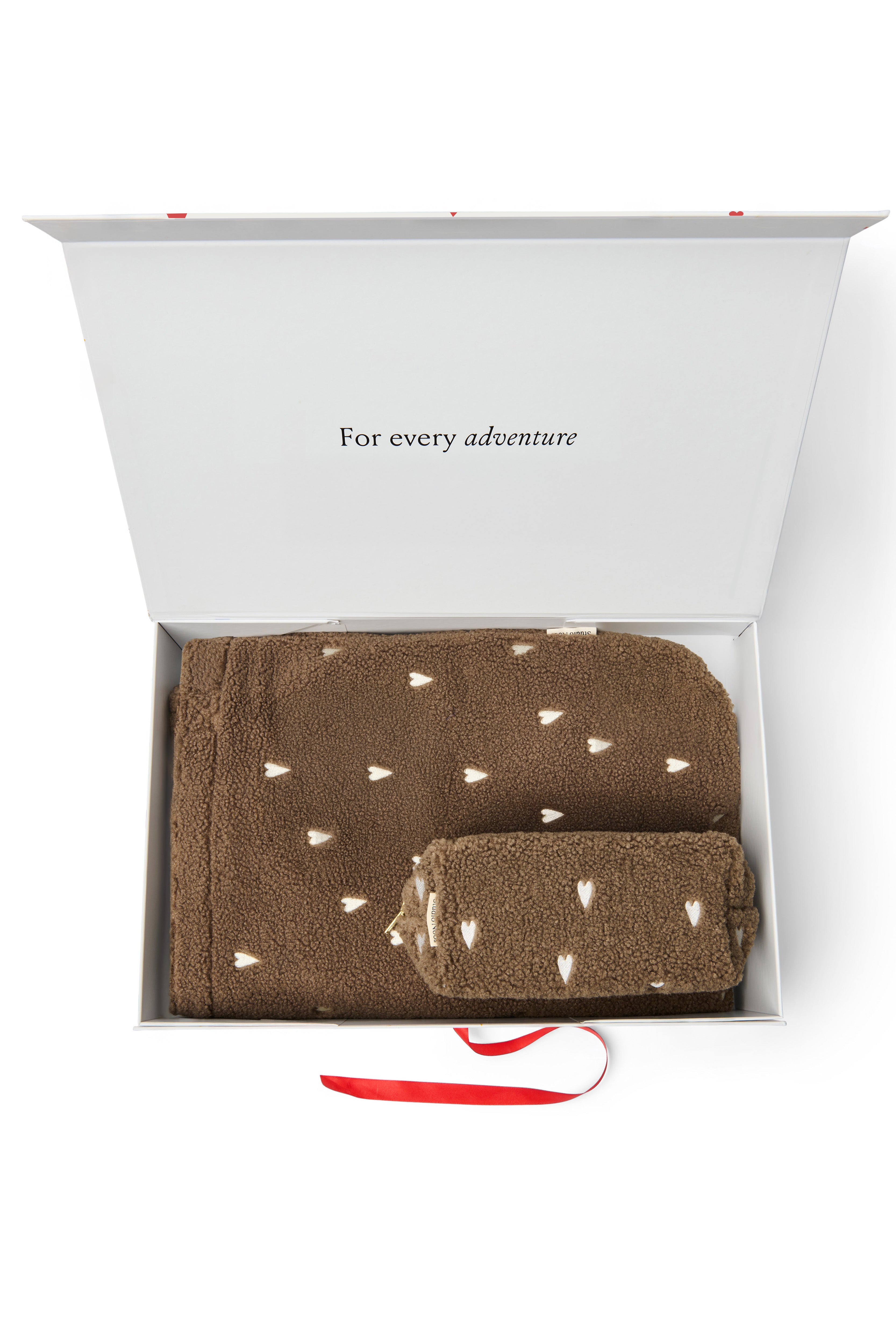 Coffret Cadeau Classic Teddy Cœurs Bruns