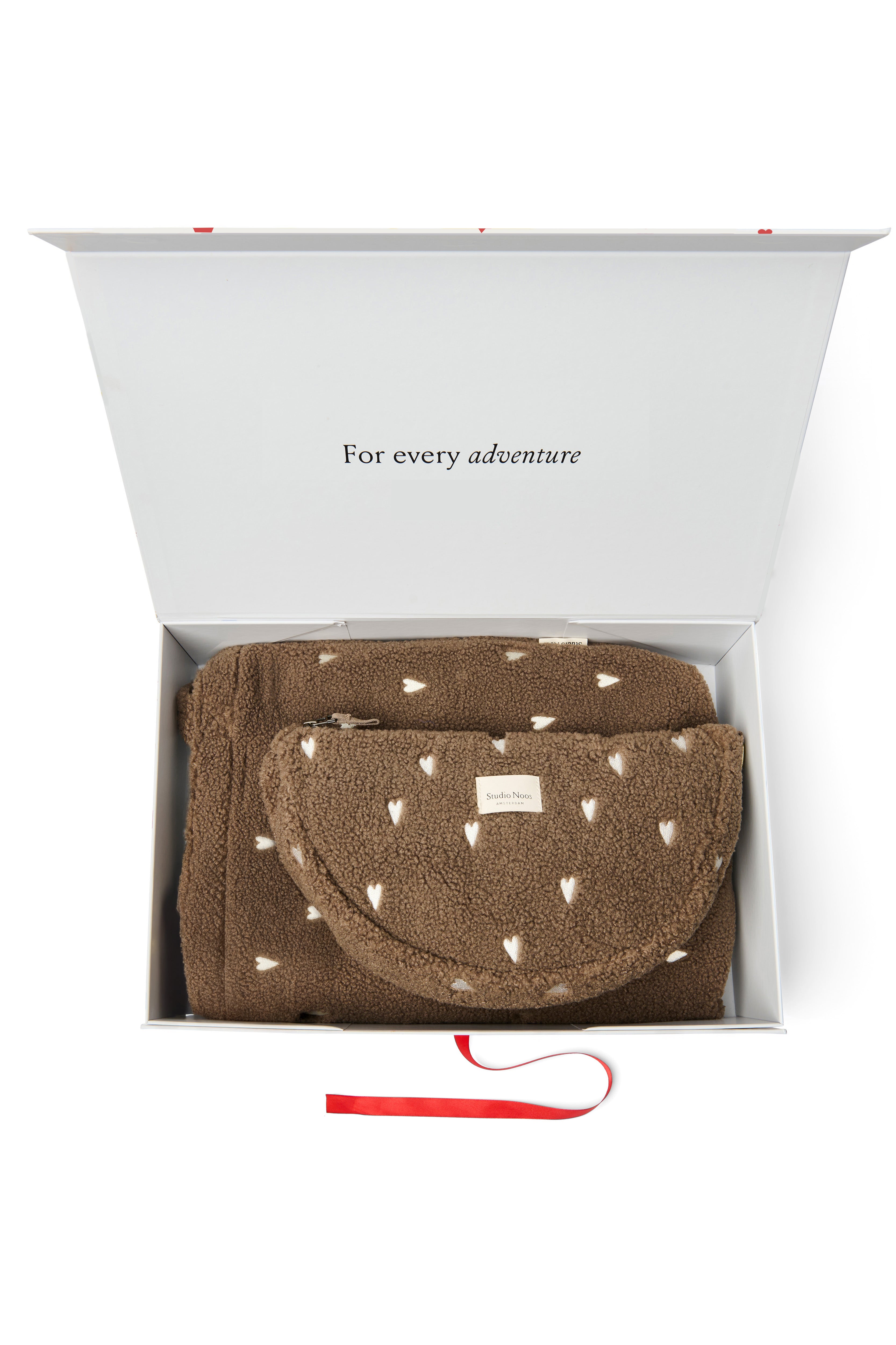 Coffret Cadeau Essentials Teddy Cœurs Bruns