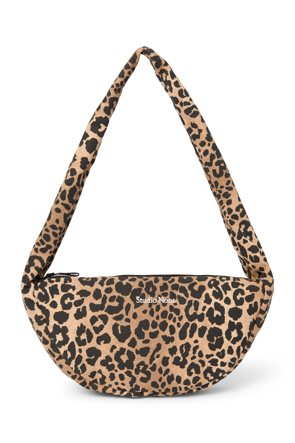 Brown Leopard Cotton Mini-Umhängetasche