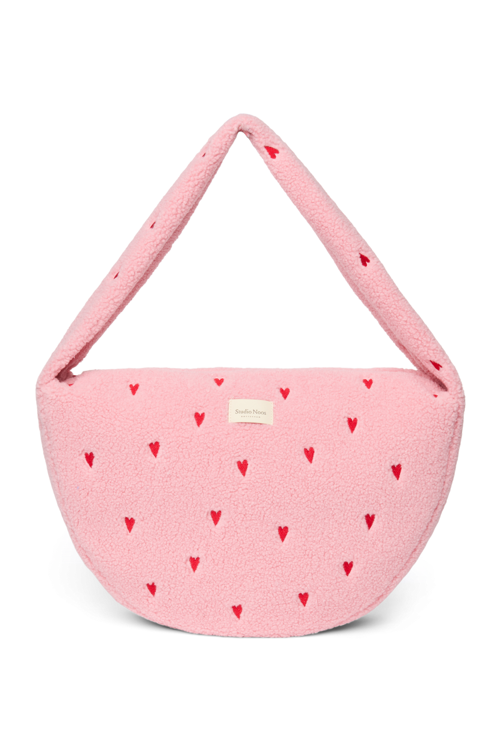Teddy Cross Body Bag | Light Pink Hearts