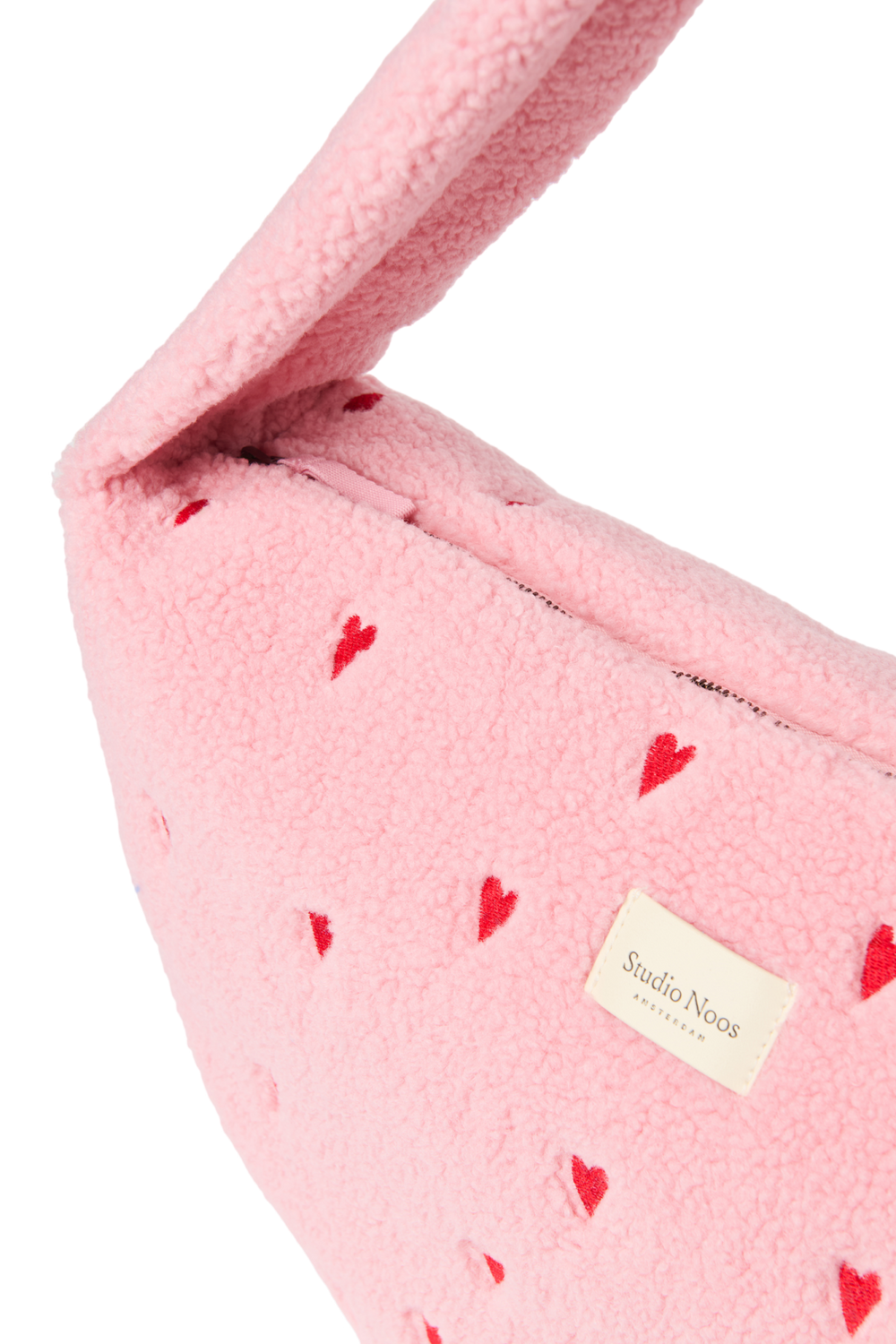 Teddy Cross Body Bag | Light Pink Hearts
