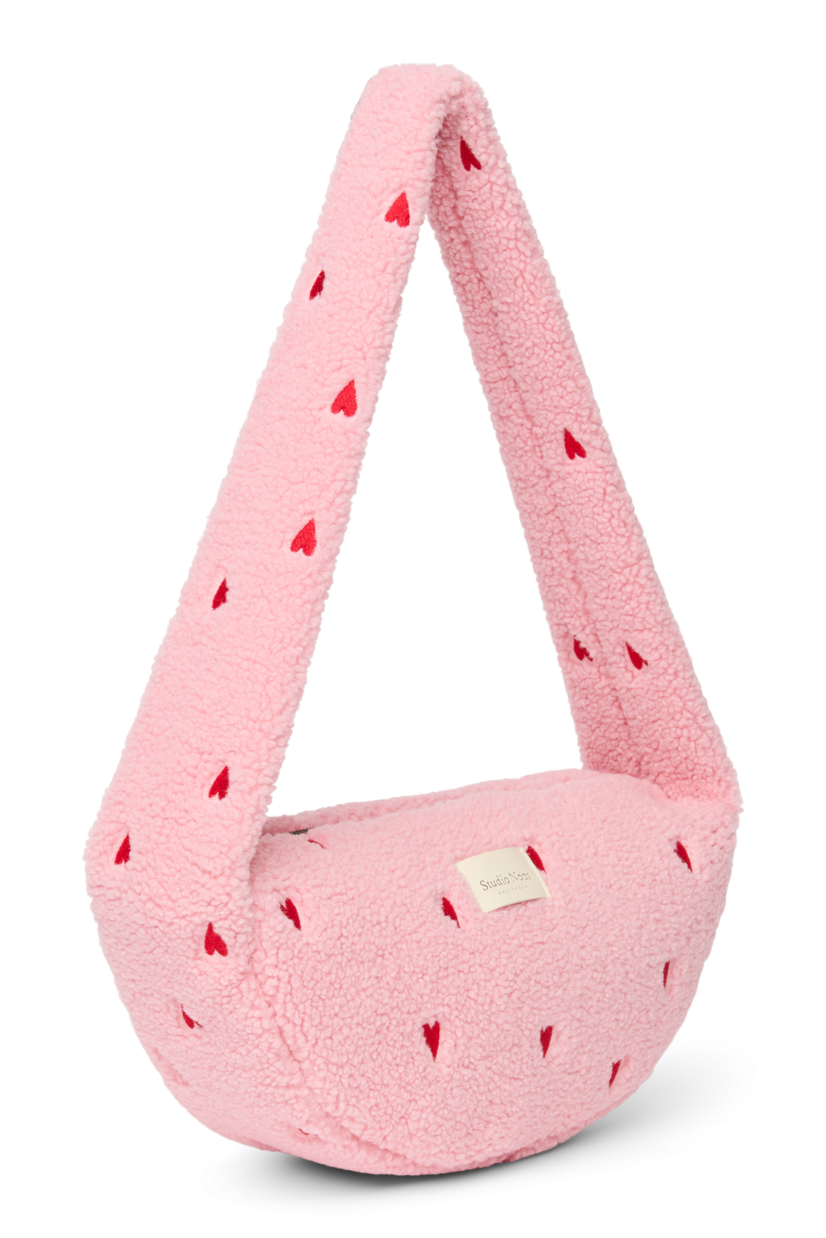 Teddy Mini Cross Body Bag | Light Pink Hearts
