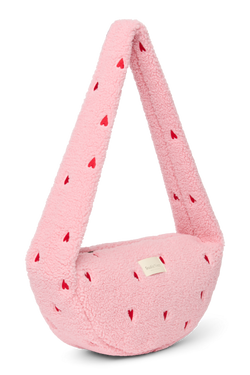 Teddy Mini Cross Body Bag | Light Pink Hearts