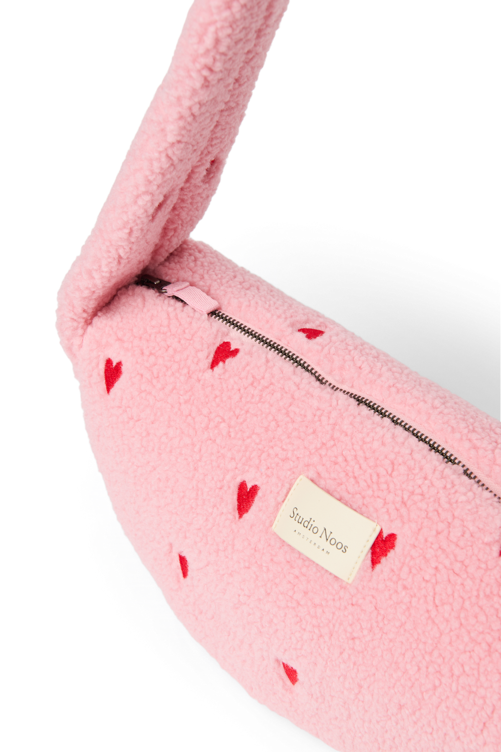 Teddy Mini Cross Body Bag | Light Pink Hearts