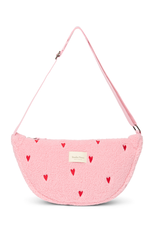 Teddy Adult Fanny Pack | Light Pink Hearts