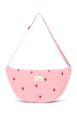 Teddy Adult Fanny Pack | Light Pink Hearts