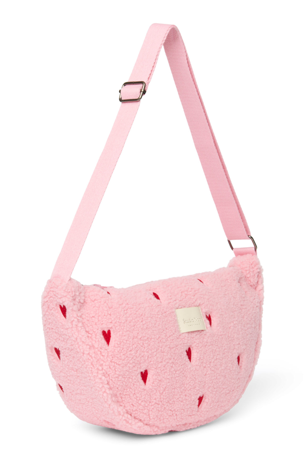 Teddy Adult Fanny Pack | Light Pink Hearts