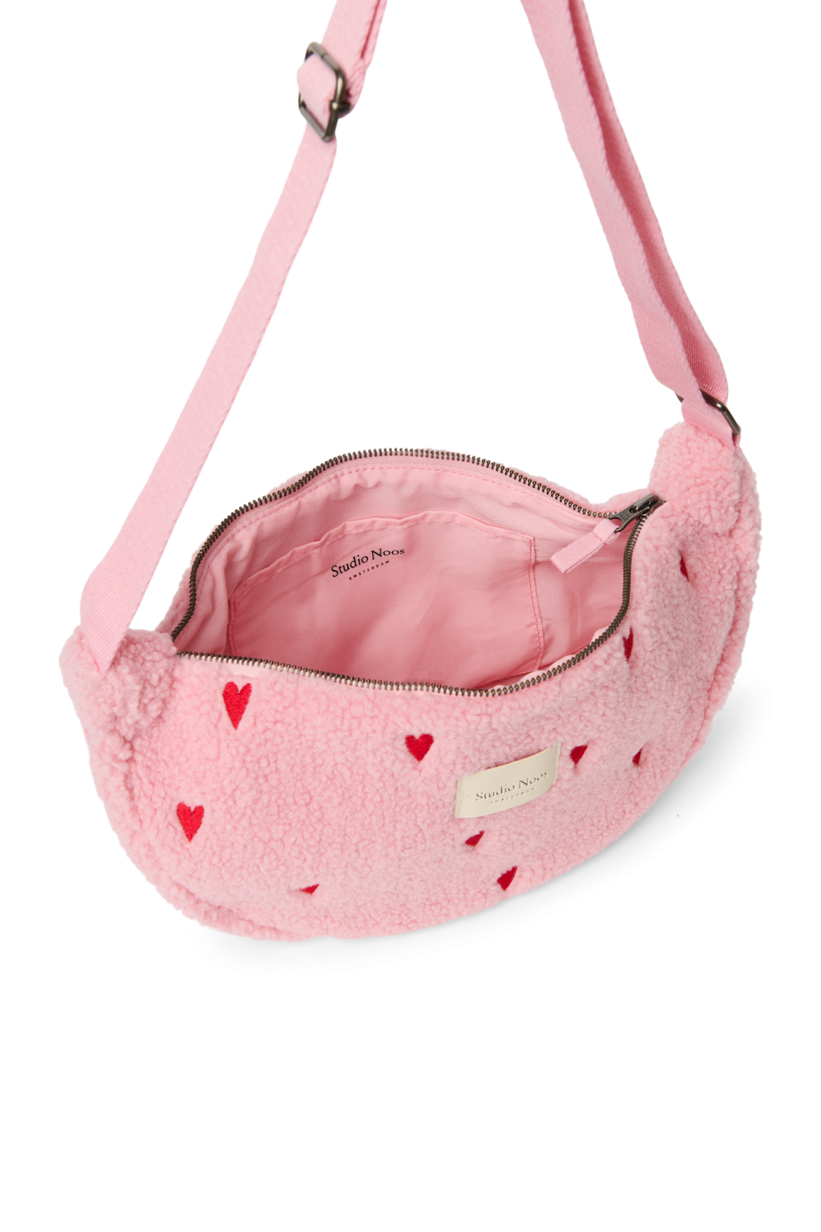 Teddy Adult Fanny Pack | Light Pink Hearts