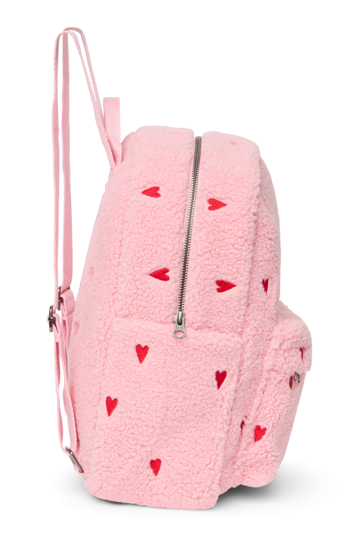 Teddy Midi Backpack | Light Pink Hearts