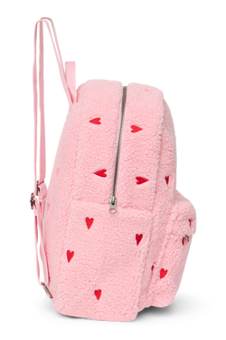 Teddy Midi Backpack | Light Pink Hearts