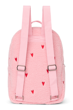 Teddy Midi Backpack | Light Pink Hearts
