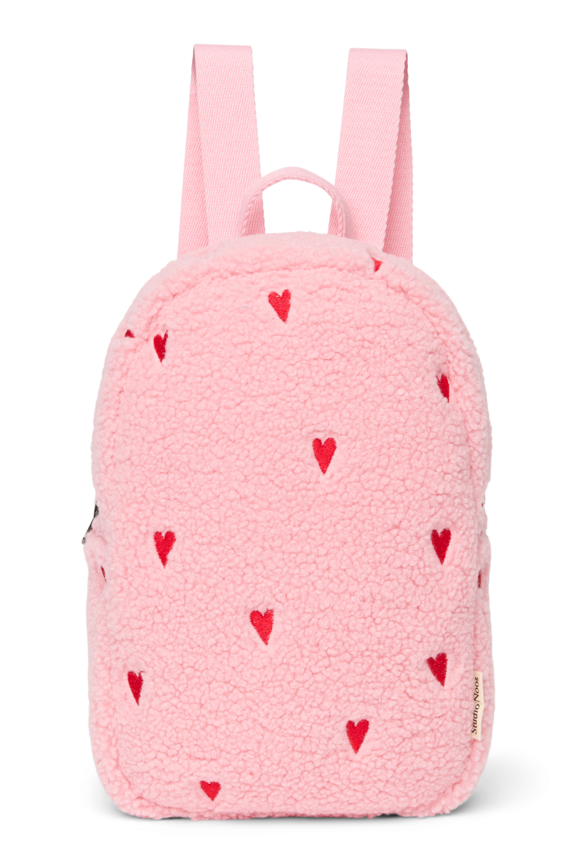 Teddy Mini Backpack | Light Pink Hearts