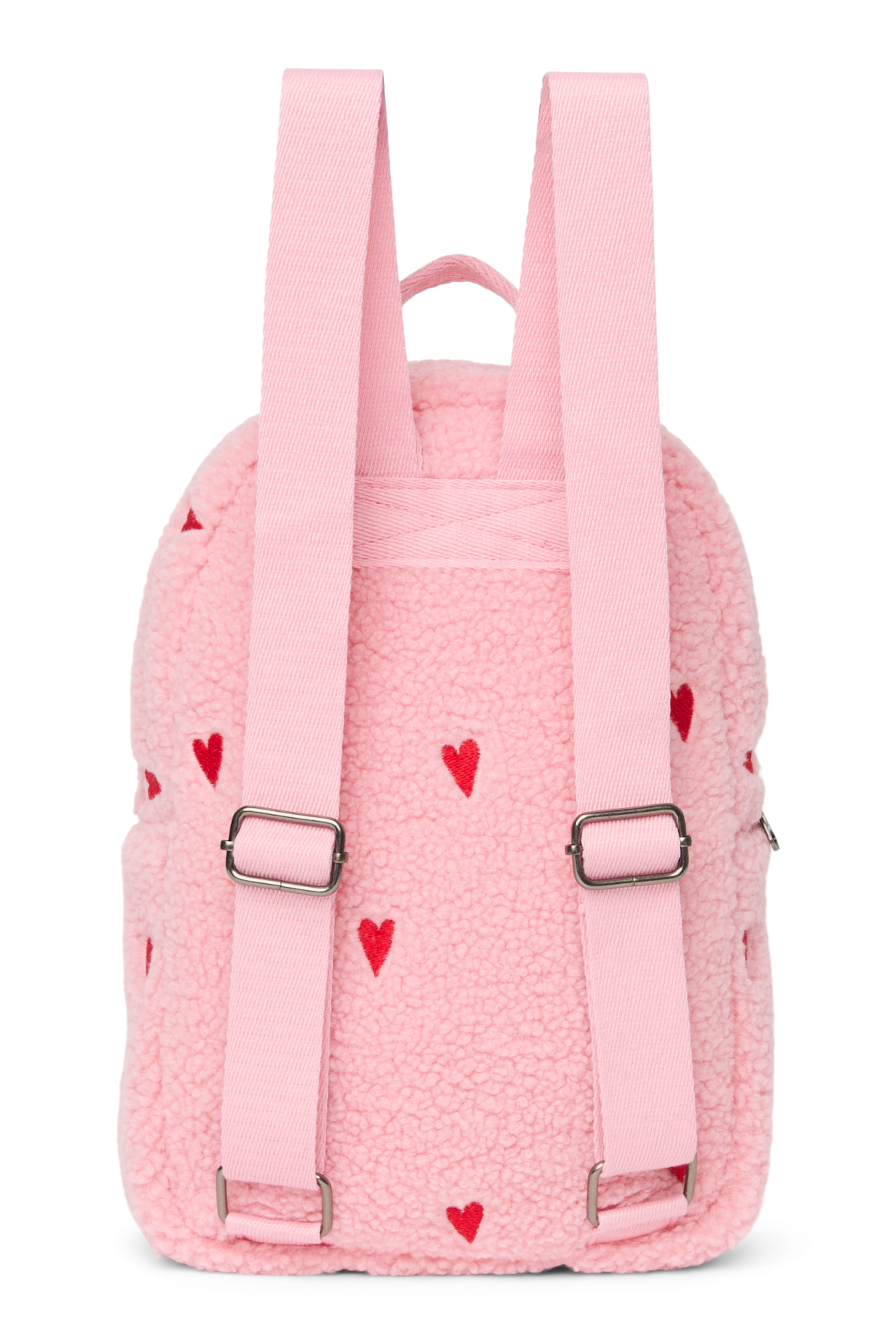 Teddy Mini Backpack | Light Pink Hearts
