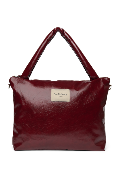 Vegan Leather Diaper Bag | Burgundy